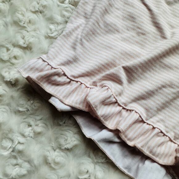 Marilyn Monroe Womens Ruffled Pink Striped Pajama Shorts PJ Pants Sz Medium - Picture 2 of 4